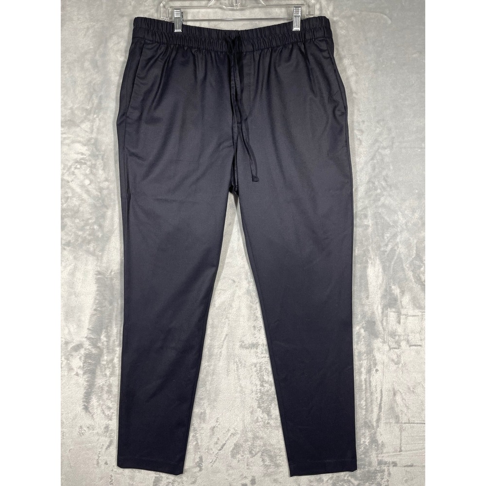 Banana Republic Vitale Barberis Canonico Wool Flannel Pants Blue L Tall NWOT